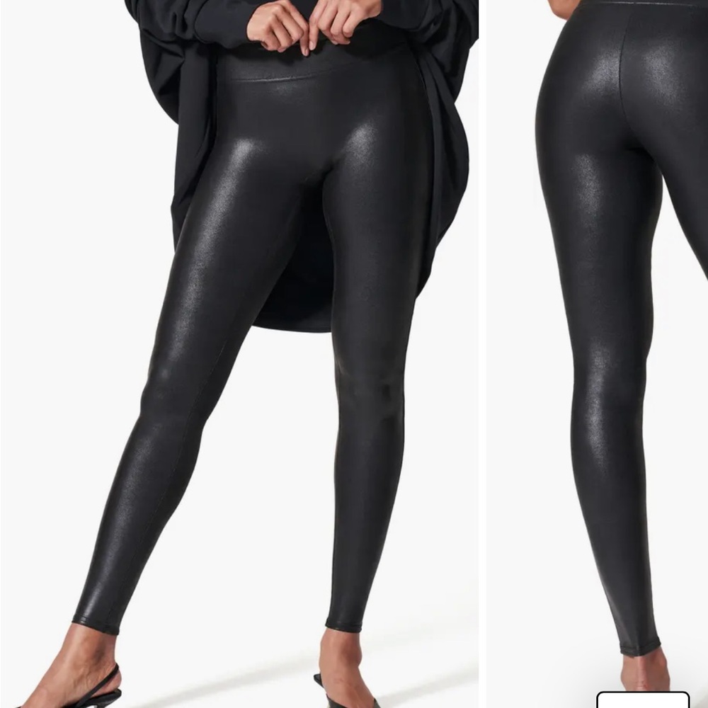 Spanx Faux Leather Leggings size Medium
